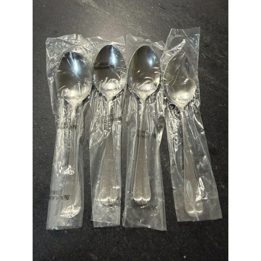 Vintage Northland Stainless Korea Flatware 9pc Lot NOS Sealed Spoons Forks